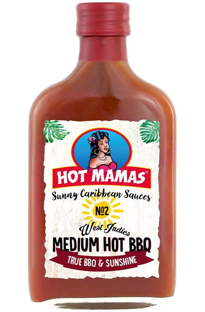 HOT MAMAS No. 2 West Indies Medium Hot BBQ Sauce 195ml - Grillbilliger