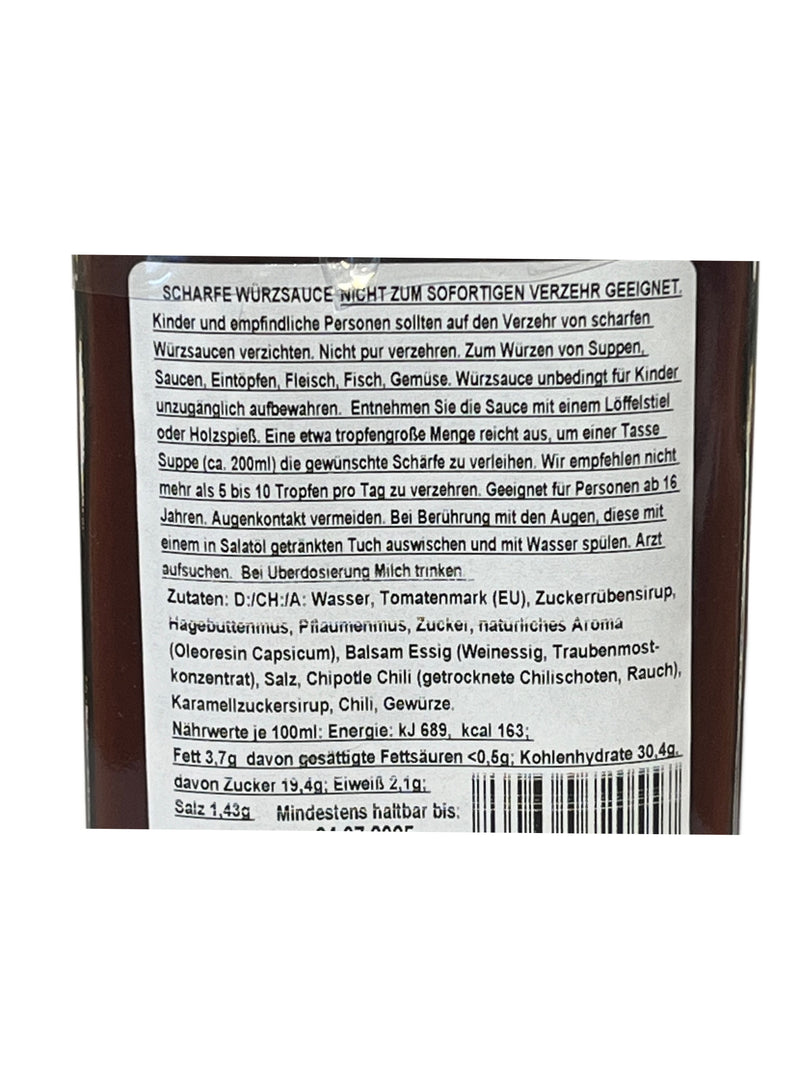 Hardcore - Extrem scharfe BBQ Würzsauce 95ml