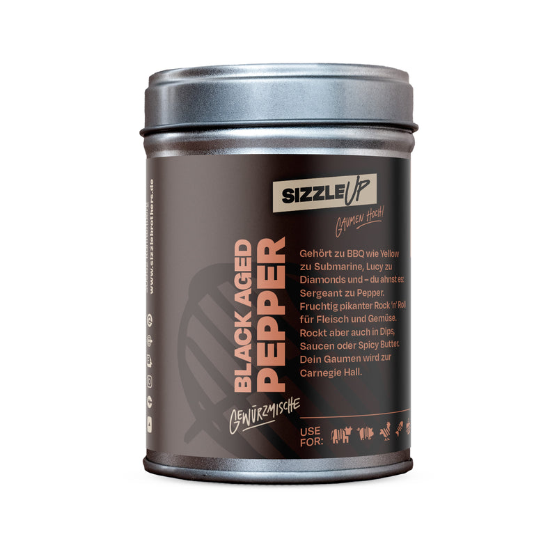 Black Aged Pepper Sizzlebrothers 120g