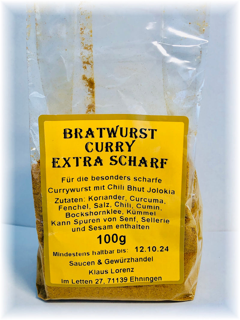 Bratwurst Curry Extra Scharf 100gr - Nachfüllbeutel