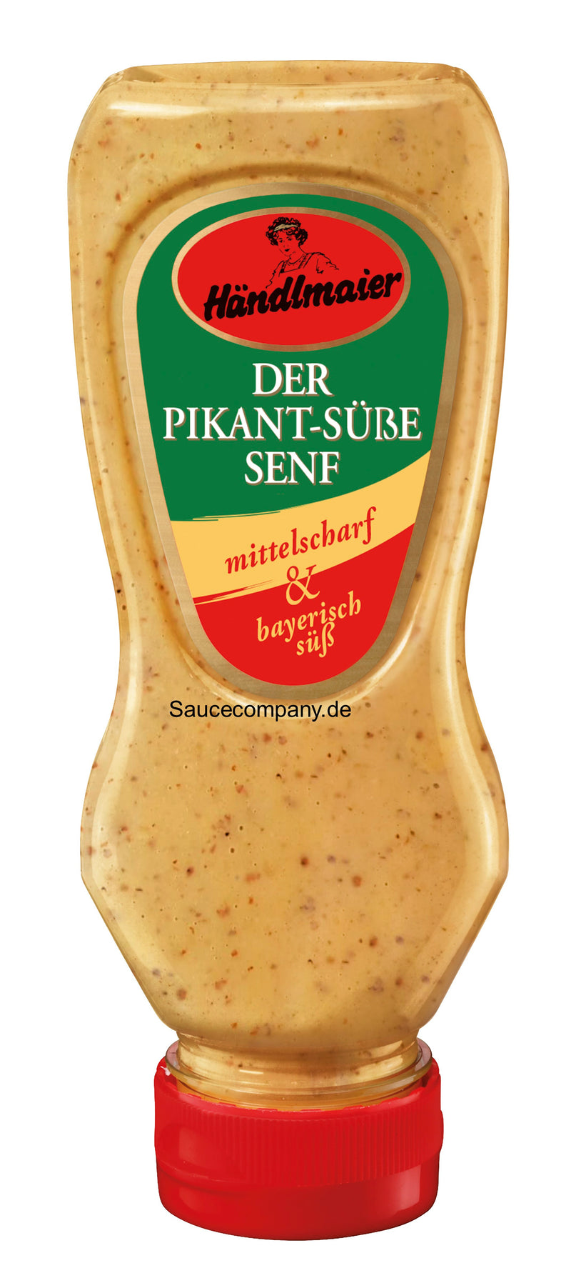 Händlmaier pikant-süßer Senf, mittelscharf und bayrisch süß, 225ml in Squeeze