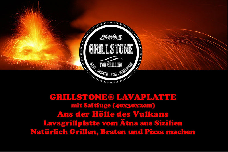 Grillplatte Lava von Grillstone® Maße 40 x 30 x 2 cm - Grillbilliger