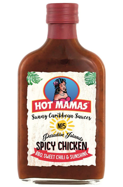 HOT MAMAS No. 5 Paradise Islands Spicy Chicken BBQ Sauce 195ml - Grillbilliger