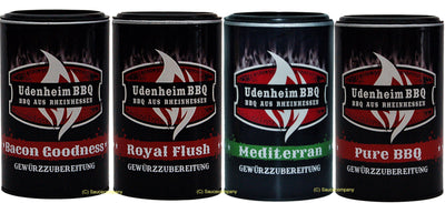 Udenheim Rubs im GROßEN 4er Pack (3 x 350gr, 1 x 200gr) - Grillbilliger